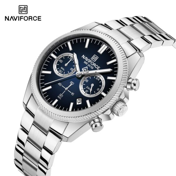 Naviforce 8082 CH For Men - Silver Blue | Rovelle