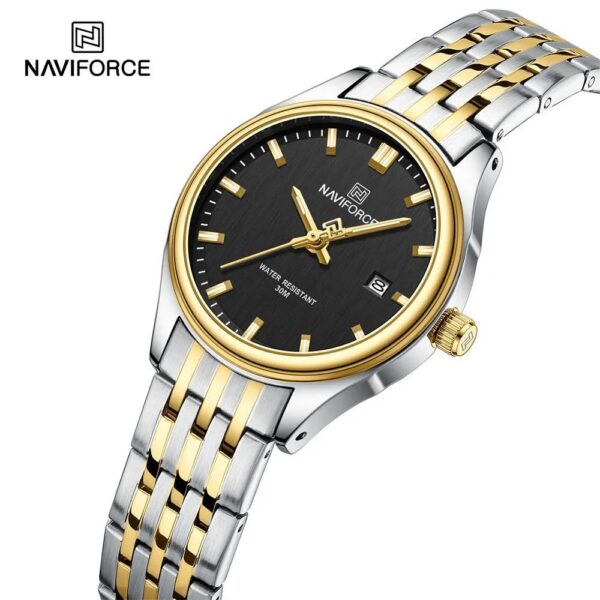 Naviforce 8039 Couple - Gold Black | Rovelle