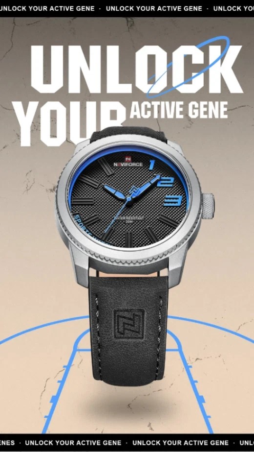 Naviforce 9202 L - Black Blue | Rovelle