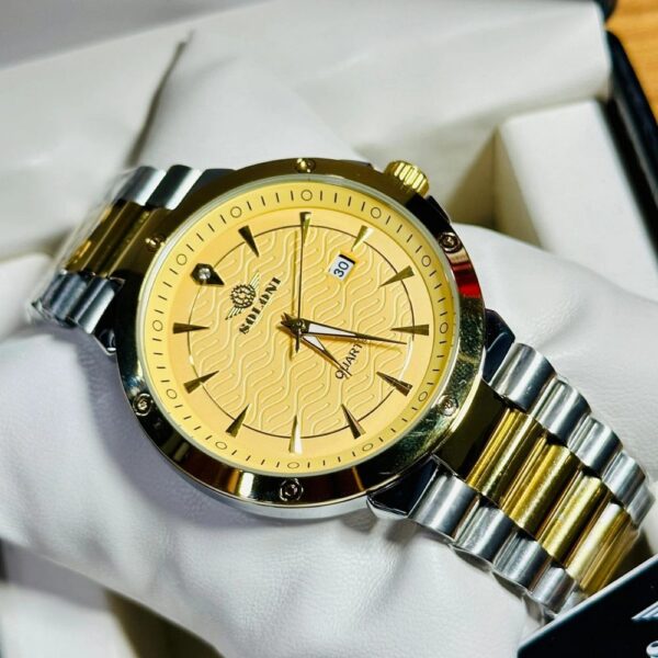 Soloni 1008 For Men - Silver Gold With Premium Box | Rovelle