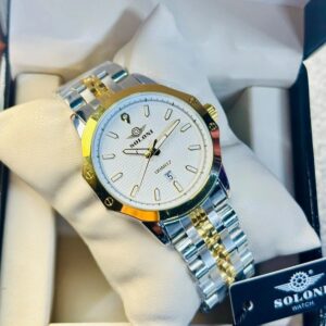 Soloni 1007 For Men - Silver Gold White With Premium Box | Rovelle