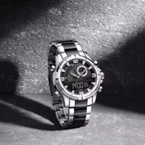 Naviforce 9257 For Men - Silver Black | Rovelle
