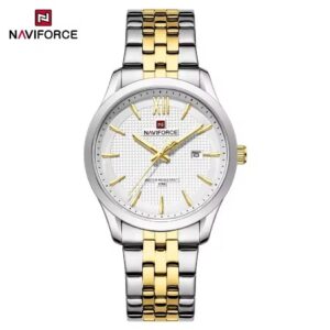 Naviforce 9255 For Men - Silver Gold | Rovelle