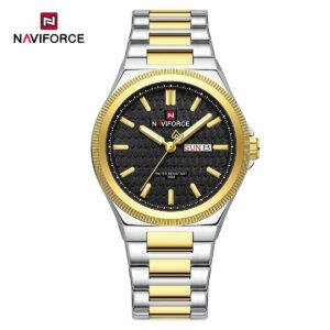 Naviforce 9285 CH For Men - Silver Gold Black | Rovelle
