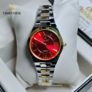 Caslex 026 Ladies Watch - Silver Gold Red | Rovelle