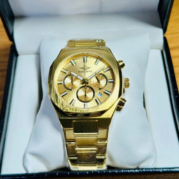 Soloni 3013 For Men - Gold With Premium Box | Rovelle
