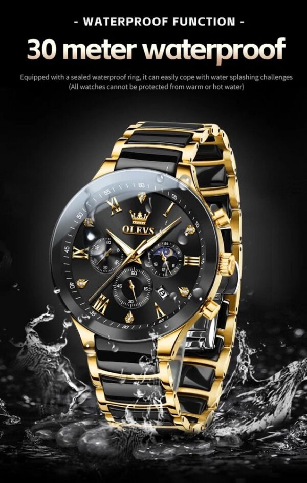 Olevs 7004 CH For Man - Gold Black | Rovelle