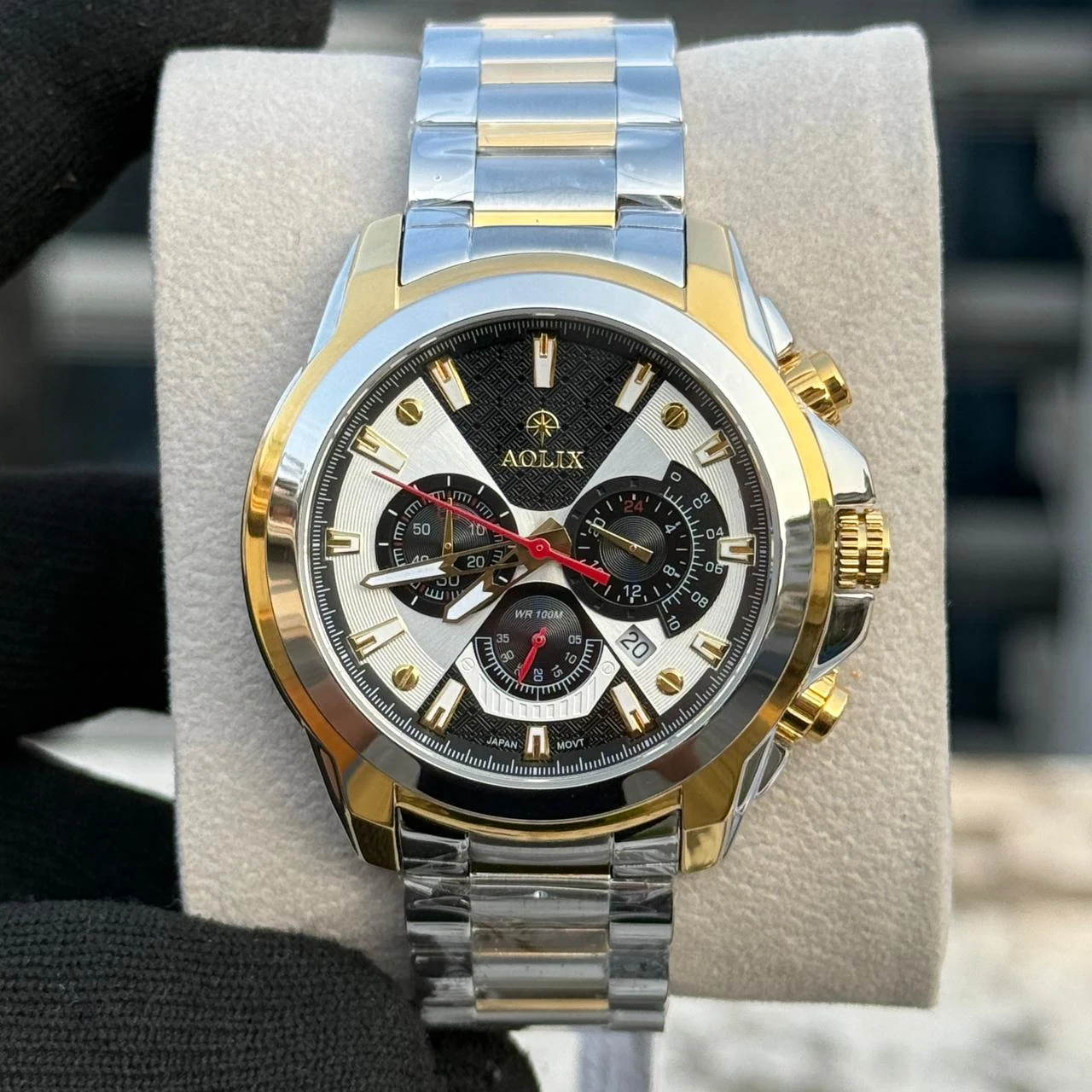 Aolix 7054 Men's Watch - Silver Black Gold | Rovelle