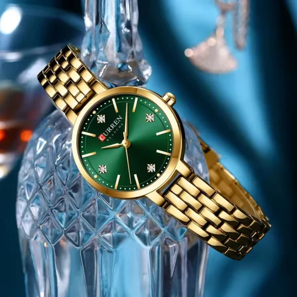 Curren 9106 Ladies Watch - Gold Green | Rovelle