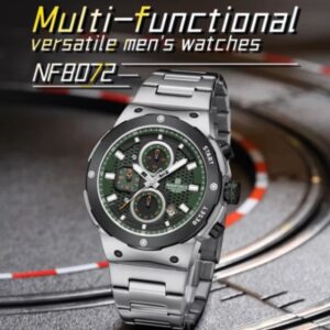 Naviforce 8072 For Men - Silver Green | Rovelle