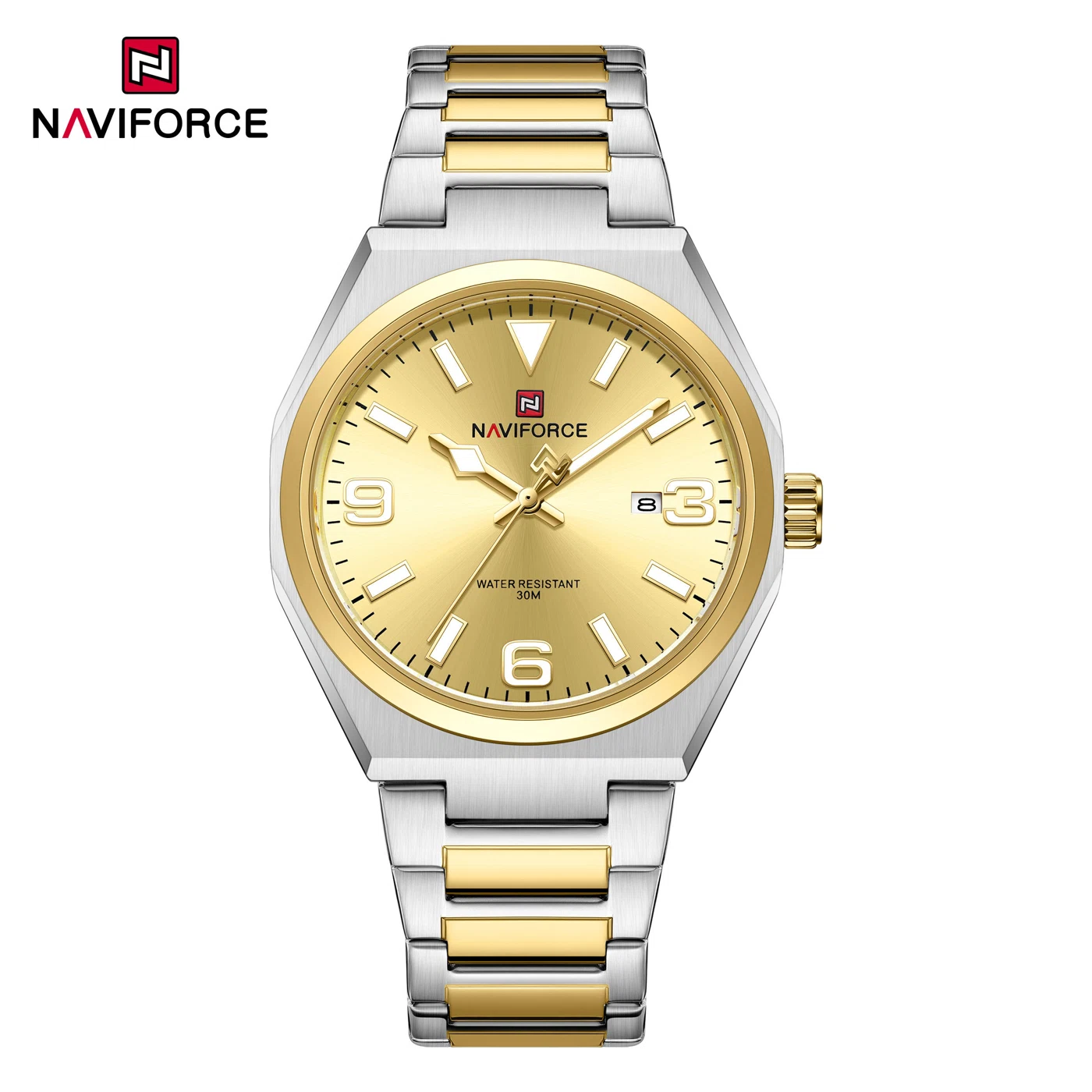 NAVIFORCE 9288 Men Watch - Silver Gold