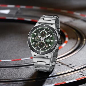 Naviforce 8072 For Men - Silver Green | Rovelle