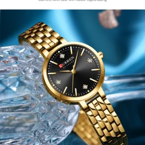 Curren 9106 Ladies Watch - Gold Black | Rovelle