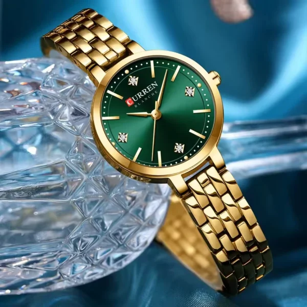 Curren 9106 Ladies Watch - Gold Green | Rovelle