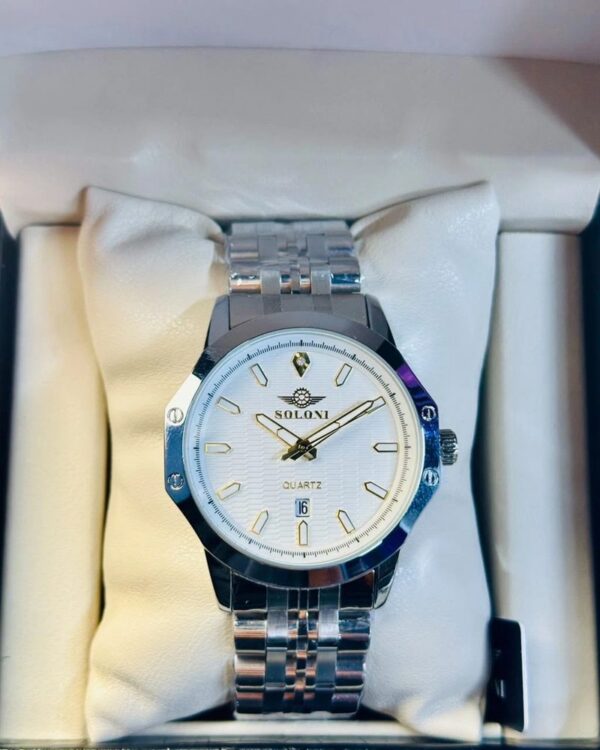 Soloni 1007 For Men - Silver White With Premium Box Soloni 1007 For Men - Silver White With Premium Box | Rovelle