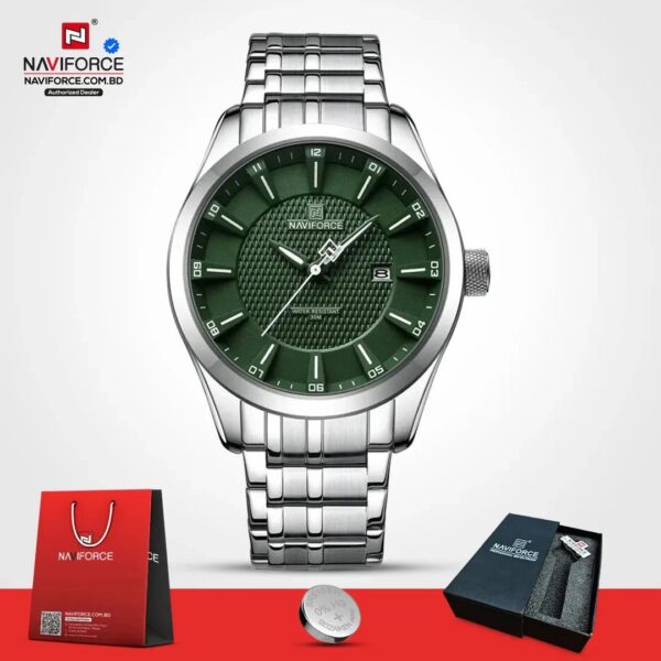 Naviforce 8032 CH - Silver Green For Men | Rovelle
