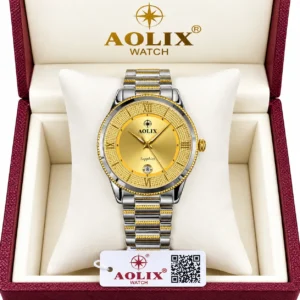 Aolix 9162 Men's Watch - Silver Gold | Rovelle