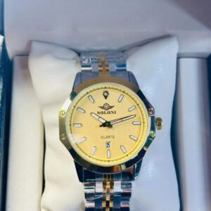 Soloni 1007 For Men - Silver Gold With Premium Box | Rovelle
