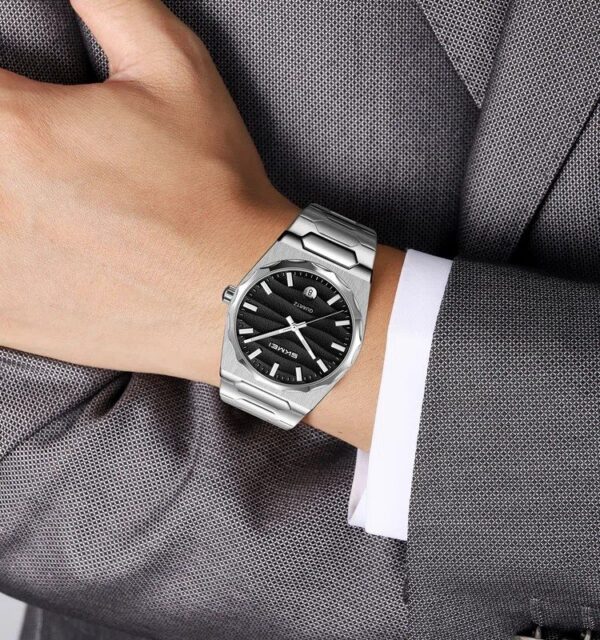 Skmei 9382 CH For Men - Silver Black | Rovelle