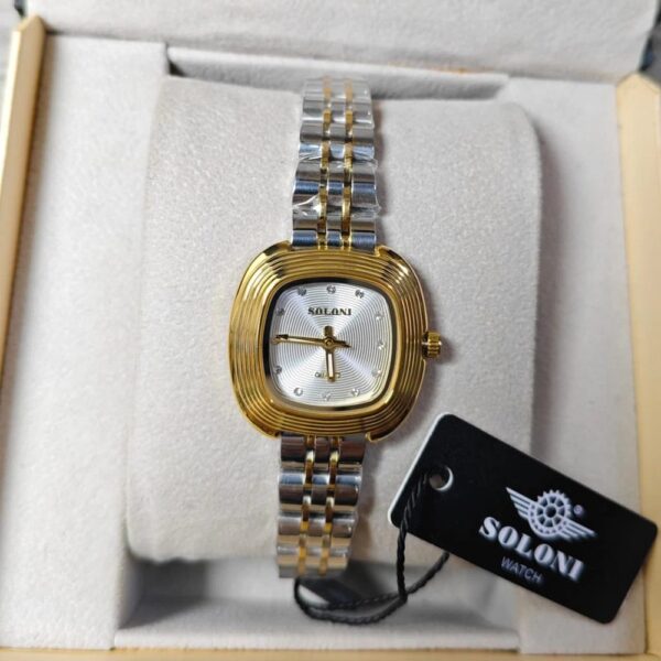 Soloni 1043 For Women - Silver Gold White With Premium Box | Rovelle