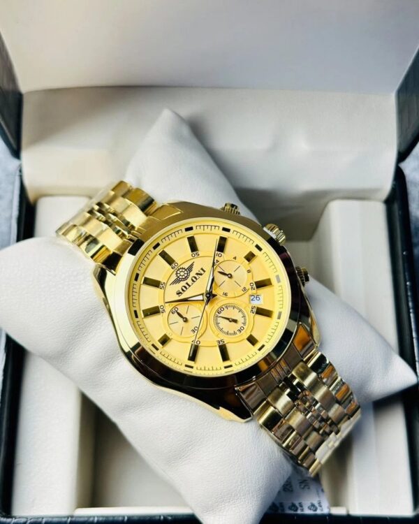 Soloni 3005 For Men - Gold With Premium Box | Rovelle