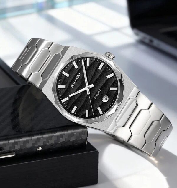 Skmei 9382 CH For Men - Silver Black | Rovelle