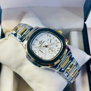 Soloni 3009 For Men - Silver Gold White With Premium Box | Rovelle