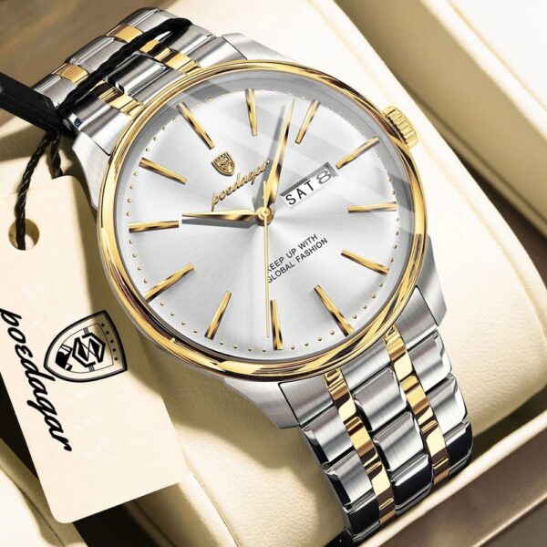Poedagar 843 For Men - Silver Gold White Poedagar 843 For Men - Silver Gold White | Rovelle