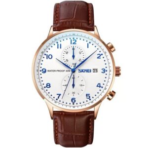 Skmei 9301 L - Brown White Blue | Rovelle