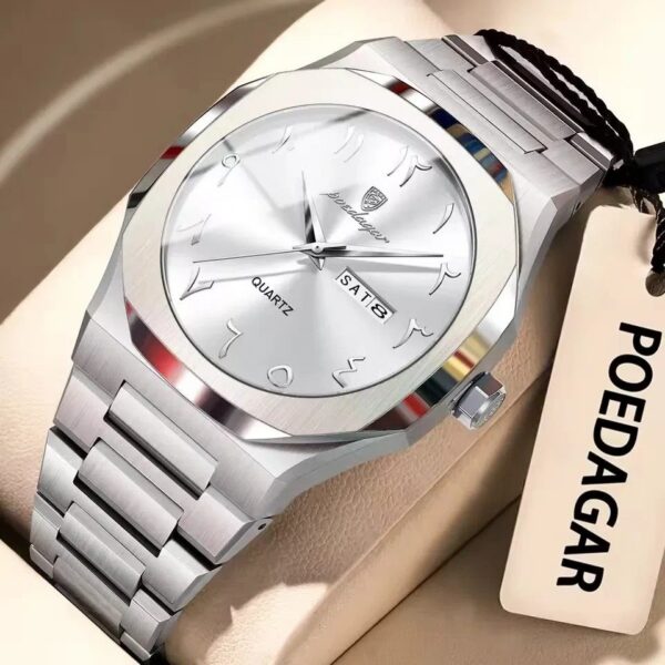 Poedagar 830 Men's Watch - Silver White | Rovelle