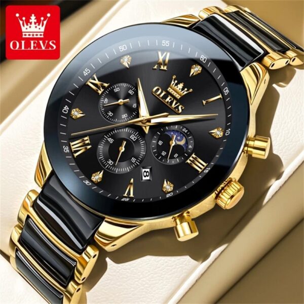 Olevs 7004 CH For Man - Gold Black | Rovelle