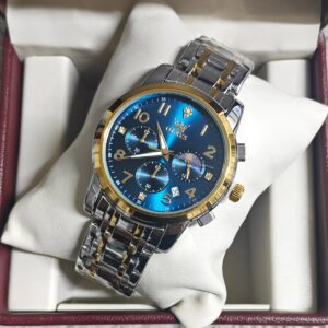 Olevs 3628 CH For Man - Silver Gold Blue | Rovelle