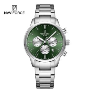 Naviforce 8076 For Men - Silver Green | Rovelle