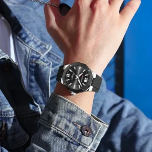 Curren 8465 For Men - Silver Black | Rovelle