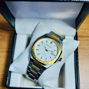 Soloni 1014 For Men - Silver Gold White With Premium Box | Rovelle