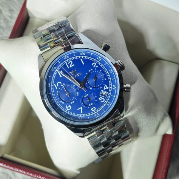 Olevs 2981 CH For Men - Silver Blue | Rovelle