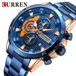 Curren 8402 - Rose Gold Blue | Rovelle