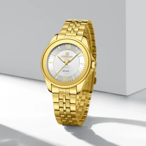 Naviforce 5067 For Women - Gold White | Rovelle