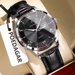 Poedagar 978L For Men - Silver Black | Rovelle