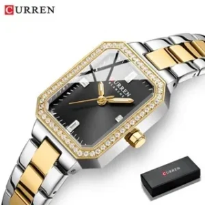 Curren 9102 CH For Women - Silver Gold Black | Rovelle