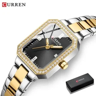Curren 9102 CH For Women - Silver Gold Black | Rovelle