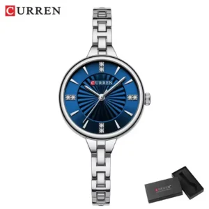 Curren 9097 CH For Women - Silver Blue | Rovelle