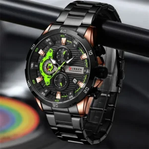 Curren 8402 - Rose Gold Black | Rovelle
