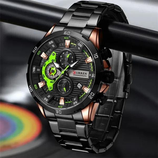 Curren 8402 - Rose Gold Black | Rovelle
