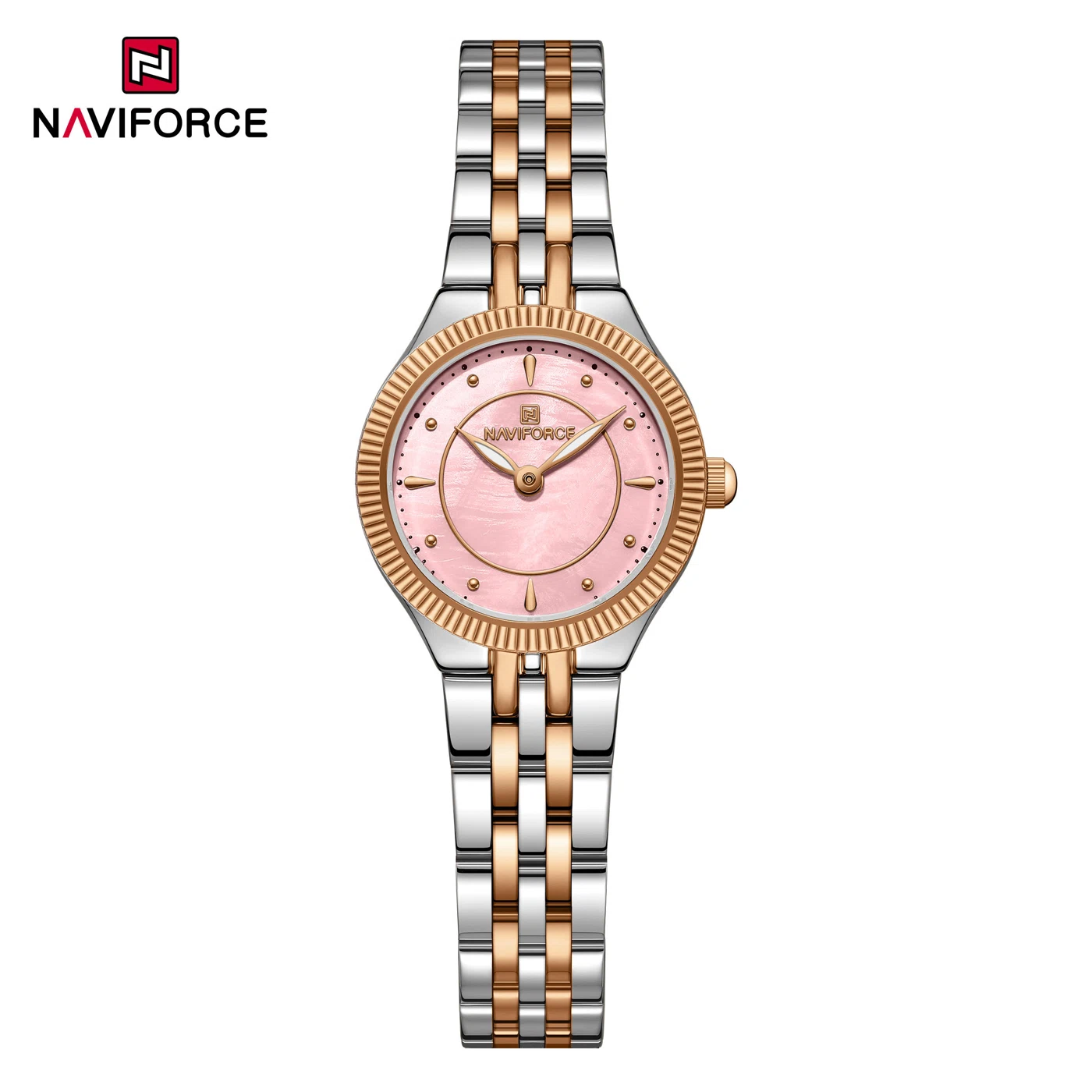 NAVIFORCE 5084 Women Watch - Silver Rose Pink