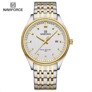 Naviforce 8039 - Silver Gold White For Men | Rovelle
