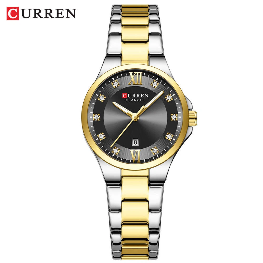 Curren 9107 Ladies Watch - Silver Gold Black