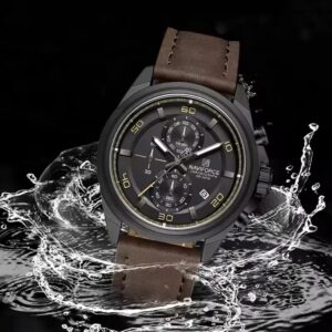 Naviforce 8075 For Men - Dark Brown Black | Rovelle