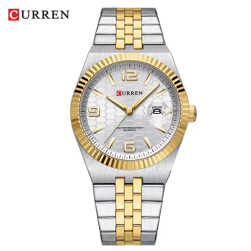Curren 8498 CH For Women - Silver Gold White