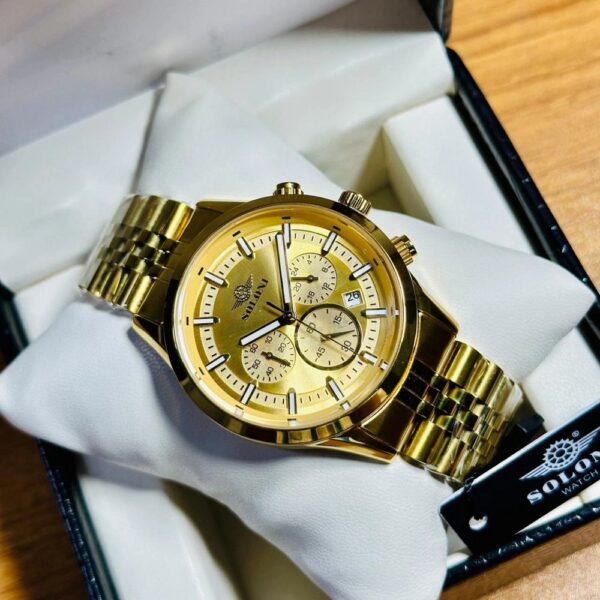 Soloni 3015 For Men - Gold With Premium Box | Rovelle